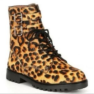 Antonio Melani Bertlli Moto Combat leopard Boots